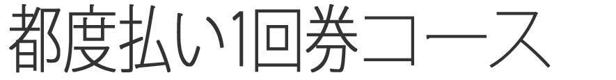 都度払い1回券コース